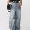 Baggy Distressed Ripped Denim Jeans NS610