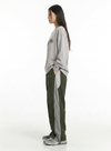 Retro Loose Straight Striped Sweatpants NS827