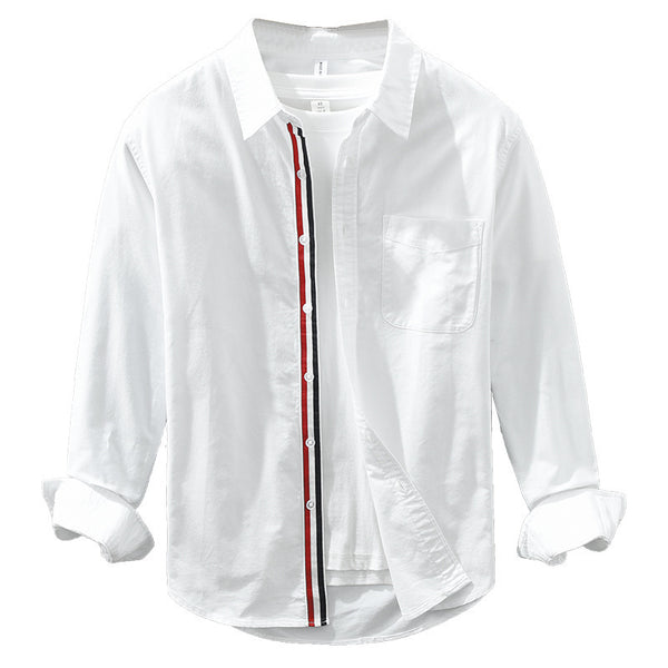 Button-Up Long-Sleeve Shirt Striped NS888