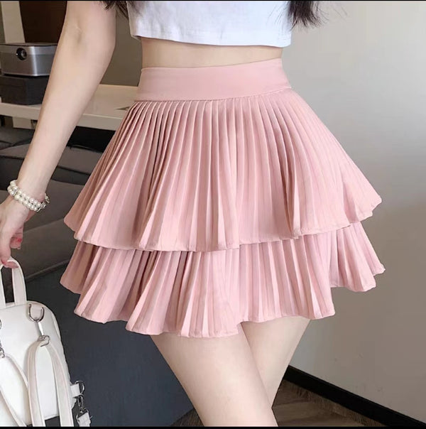 Layered Low-Rise Mini Skirt NS981