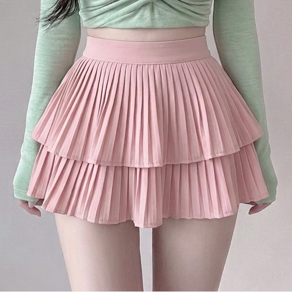 Layered Low-Rise Mini Skirt NS981