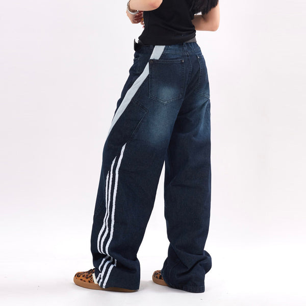 Racing Striped Retro Jeans NS821