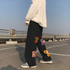 Varsity Emboridered Letter Baggy Pants NS722