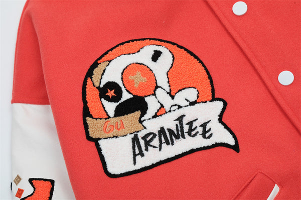 Varsity Graphic Embroidery Baseball Jacket NS526