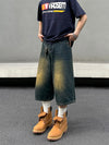 Washed Oversized Baggy Jean Shorts NS720