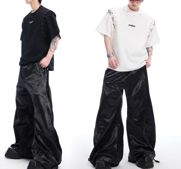 Vest Lace-up Short Sleeve Tee NS932