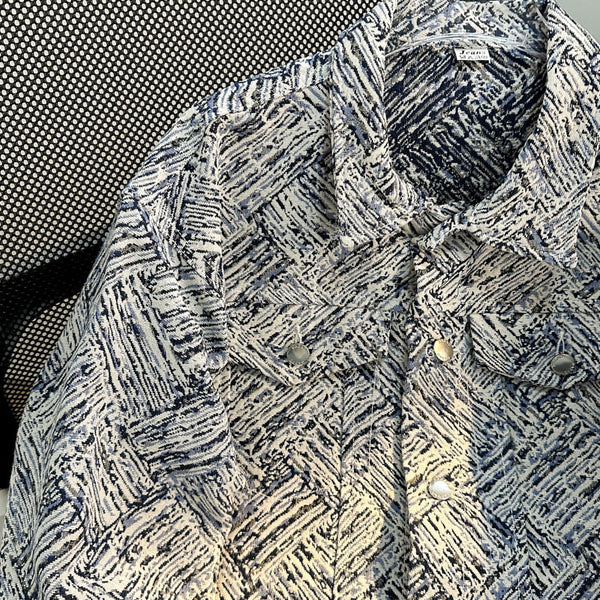 Vintage Oversized Back-Letter Embroidery Coat Jacket NS232