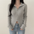 Double Zip Lapel Sweater Jacket NS2276