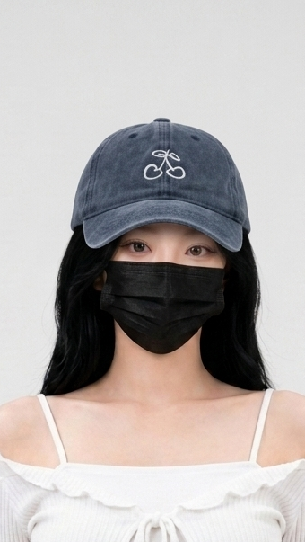 Cherry Distressed Baseball Cap NS118