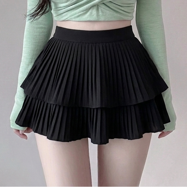 Layered Low-Rise Mini Skirt NS981