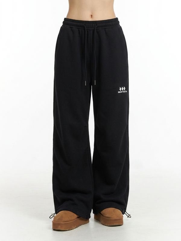 Retro High Waist Ruffle Wide Leg Drawstring Pants NS486