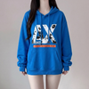 Center Graphic Oversized Pullover Hoodie NS638