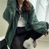 "Winter 1993" Lettering Zip-up Hoodie NS573