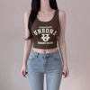 Graphic Print Crop Tank Top NS633