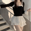Layered Low-Rise Mini Skirt NS981