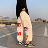 Varsity Emboridered Letter Baggy Pants NS722