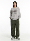 Retro Loose Straight Striped Sweatpants NS827