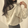 Crop Zip-Up Wool Hoodie NS345