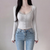 Shoujo Lace Trim Button-Front Faux Two-Piece Crop Top NS2284