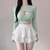 Layered Low-Rise Mini Skirt NS981