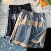 Oversized Basketball Letter Striped Shorts NS661