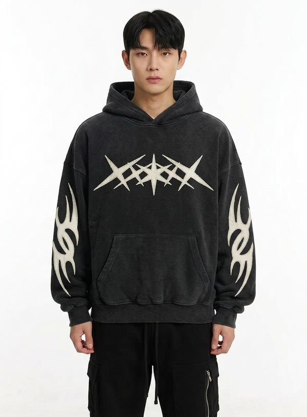 Shine Graphic Oversized Pullover Hoodie NS196