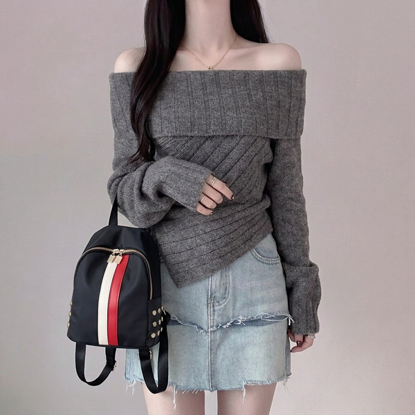 Korean Striped Mini Backpack NS631