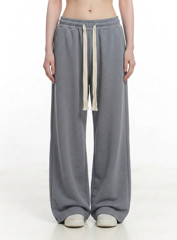Loose Casual Cool Straight Drawstring Pants NS734