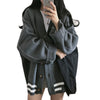 Women's Striped Winter Button Cardigan NS970