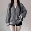 Korean Striped Winter Button Cardigan NS970