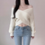 Korean Off-Shoulder Wrap Ribbed Knit Sweater NS632