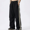 Baggy Wide-Leg Striped Track Pants NS775