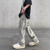 Gray Washed Street Straight Jeans NS628