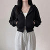 Women's K-fashion Crop Zip-Up Oversize Hoodie NS994
