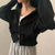 Women's Crop Zip-Up Oversize Hoodie NS994