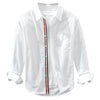 Button-Up Long-Sleeve Shirt Striped NS888