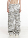 Camo Cargo Oversized Street Pants NS184