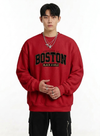 "BOSTON" Collegiate Graphic Oversized Sweatshirt NS422