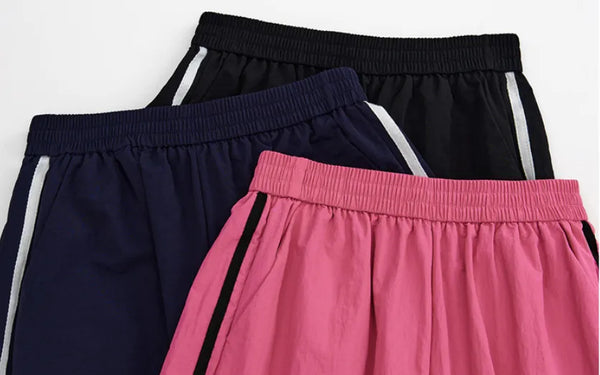 Double Side Stripe Track Pants Ankle Tie NS2279