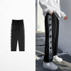 Side Striped Bear Pattern Casual Straight Cotton Pants NS633