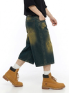 K-streetwear Washed Oversized Baggy Jean Shorts NS720