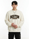 "BOSTON" Collegiate Graphic Oversized Sweatshirt NS422