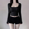 Slim Fit Crop Long Sleeve Top NS2273